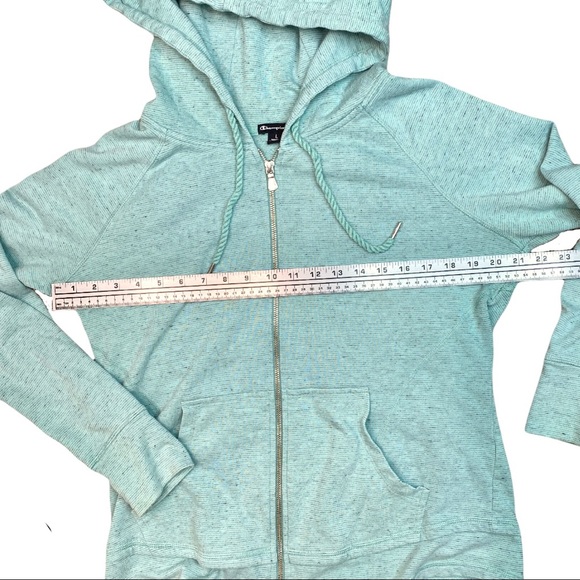 Champion Mint Green Zip Up Hoodie Large - Picture 11 of 11